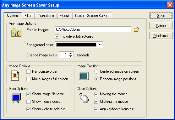 AnyImage Screen Saver 1.05 screenshot