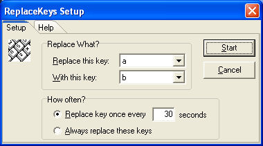 The ReplaceKeys prank replaces key presses with other keyboard keys.