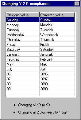 Y2K changing screen