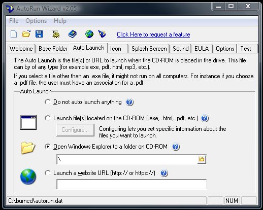 Screenshot for AutoRun Wizard 2.05