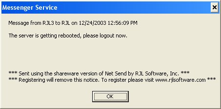 Resulting net send message