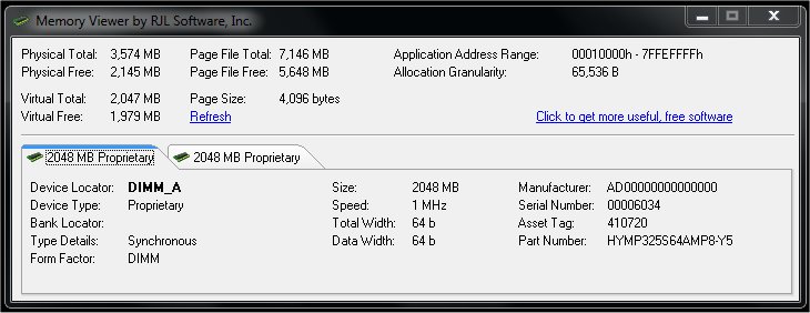 View system memory configuration without opening the computer.