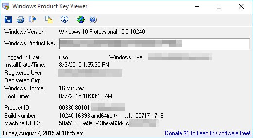 get windows 10 key for free